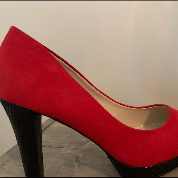 Red Suede Heels - Picture 3 of 4